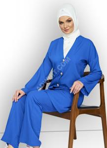 طقم قميص ازرار خشب وبنطال  