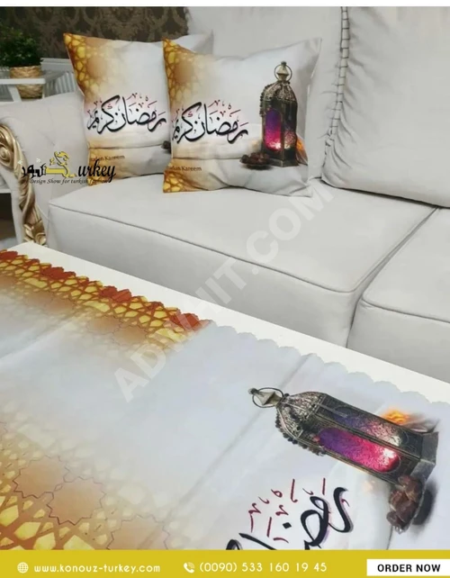 Ramazan kırlent ve masa örtüsü takımı