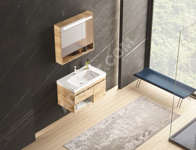 MDF'den yapılmış 80-100cm banyo dolabı