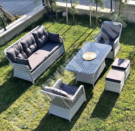 Bahçe ve balkon için rattan dış mekan oturma grubu