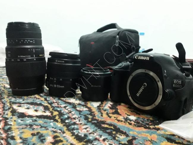 كاميرا كانون Canon EOS 600D مع حقيبة
