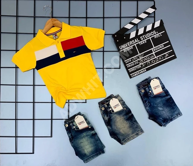 تيشرت مع شورت جنز بسعر منافس