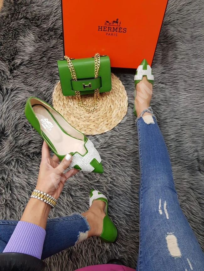 حذاء+شنطة سبور بألوان صيفية 