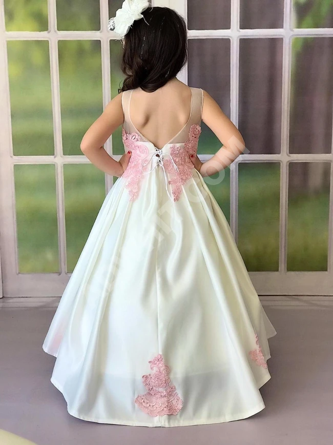 فستان بناتي طويل فخم