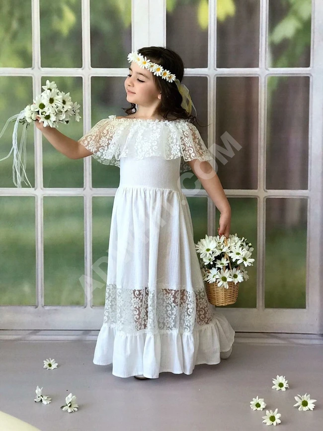 فستان بناتي طويل