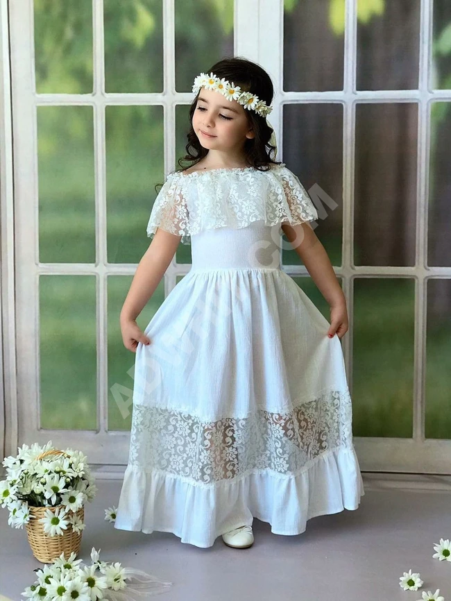 فستان بناتي طويل