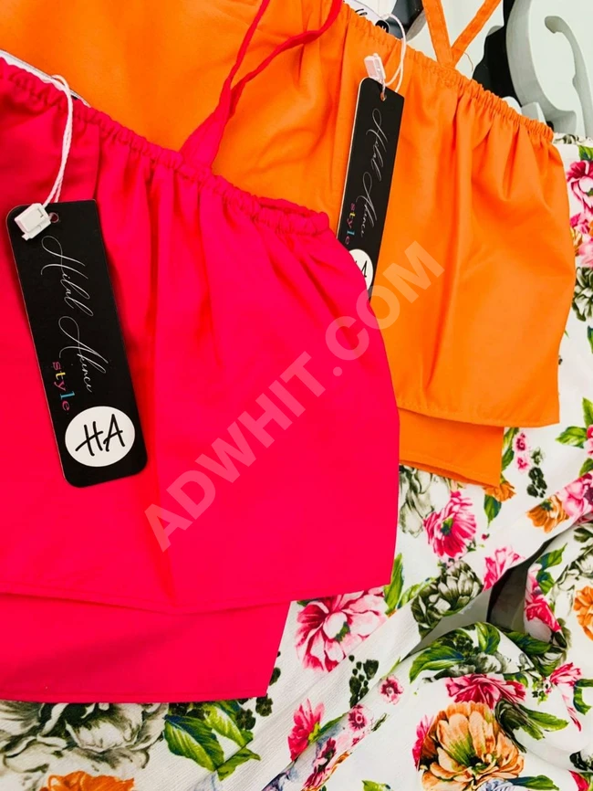 طقم بناتي قطعتين بألوان صيفية رائعة