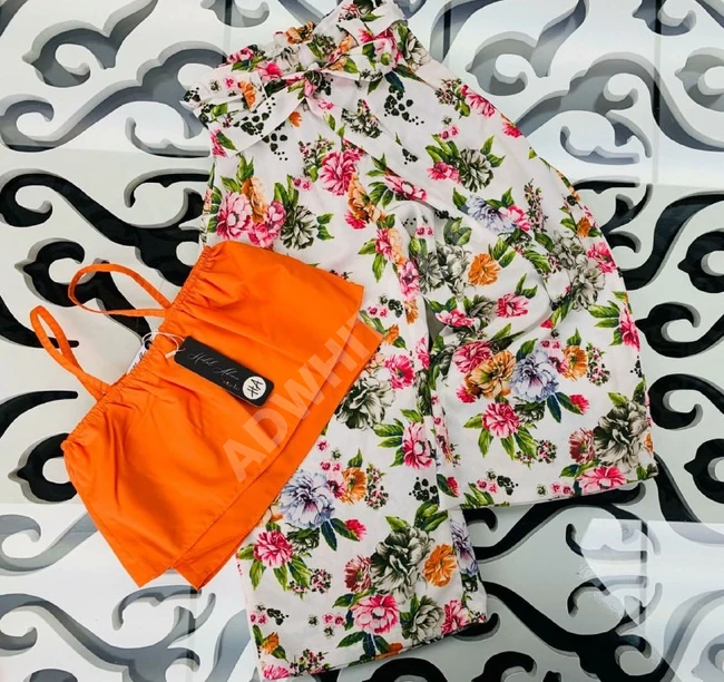 طقم بناتي قطعتين بألوان صيفية رائعة