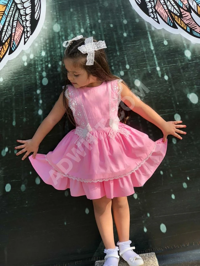 فستان بناتي بألوان صيفية رائعة