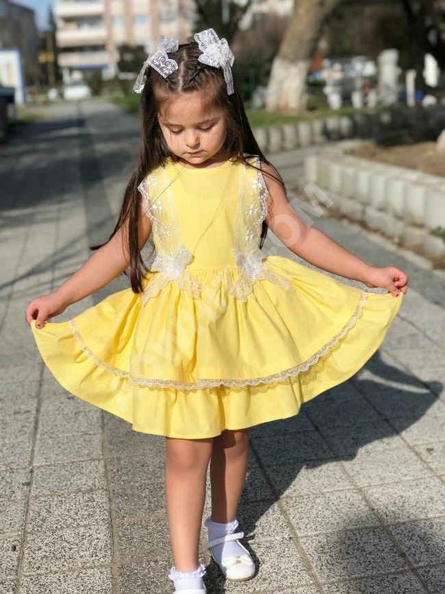 فستان بناتي بألوان صيفية رائعة