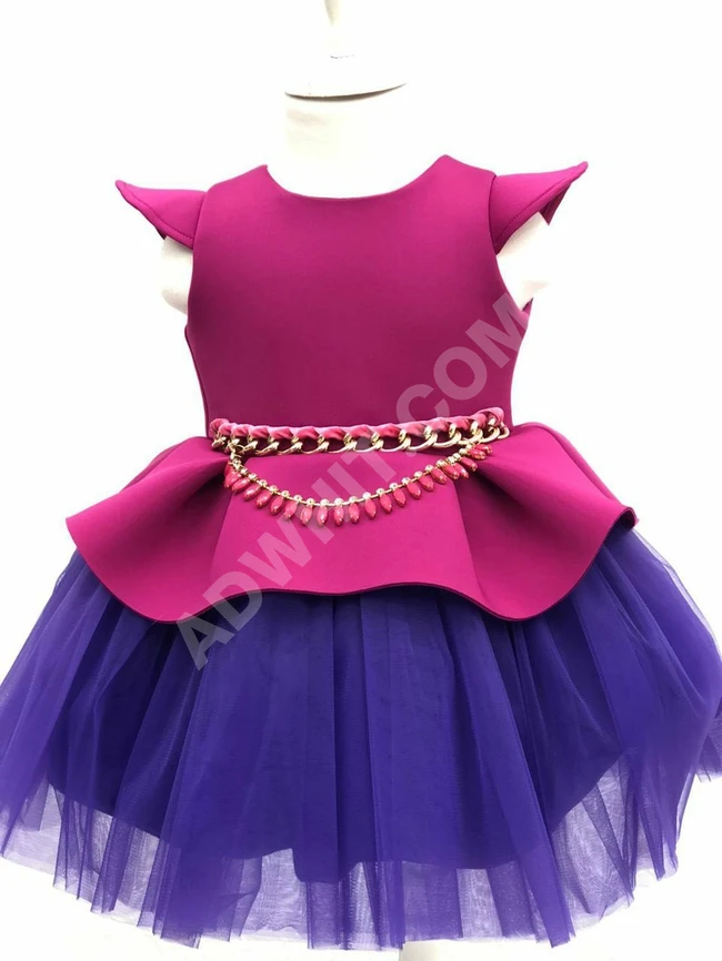 فستان بناتي+اكسسوار للشعر