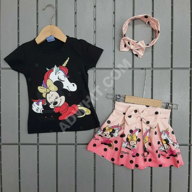 طقم بناتي+اكسسوار للشعر