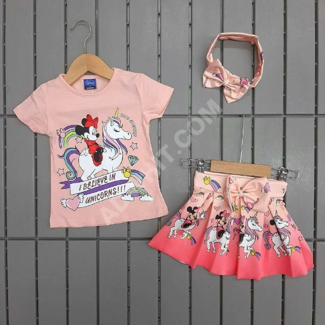 طقم بناتي+اكسسوار للشعر