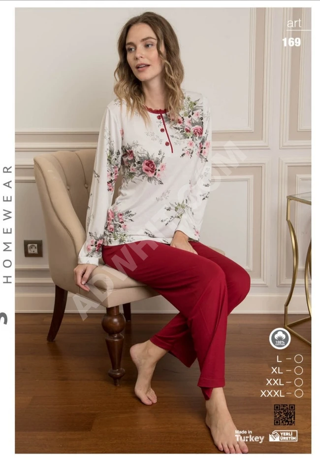 بيجامة للنوم قطنية مريحة