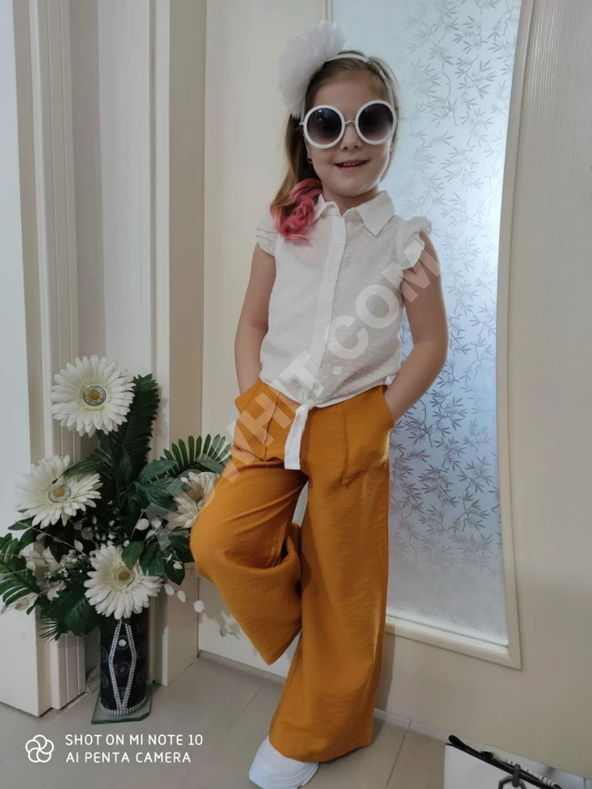 طقم بناتي قطعتين