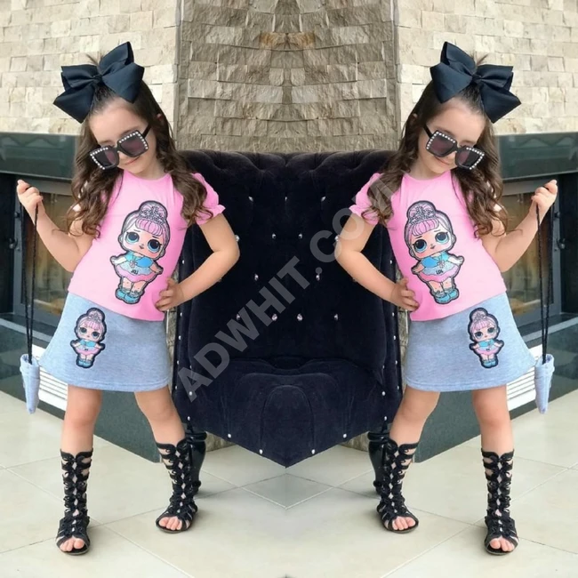 طقم بناتي ثلاث قطع رااائع