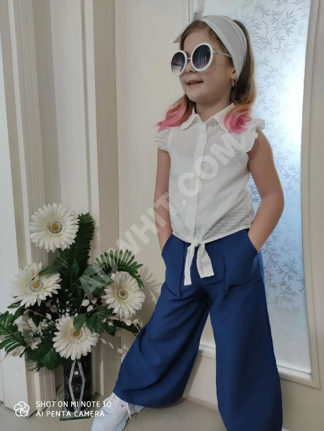 طقم بناتي قطعتين