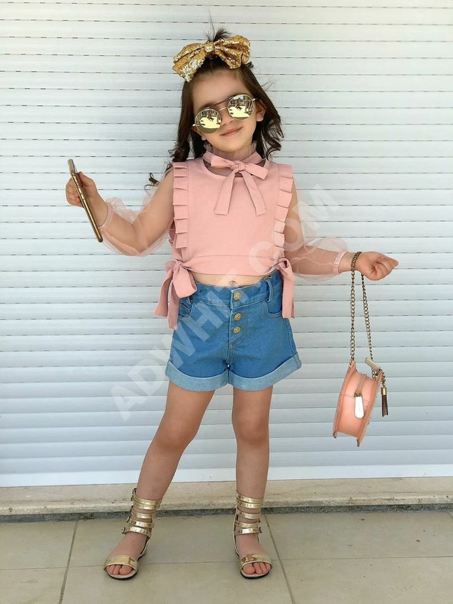 طقم بناتي قطعتين مميز