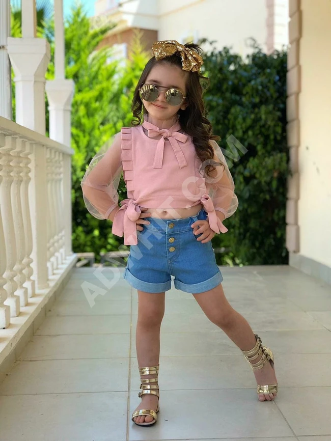 طقم بناتي قطعتين مميز