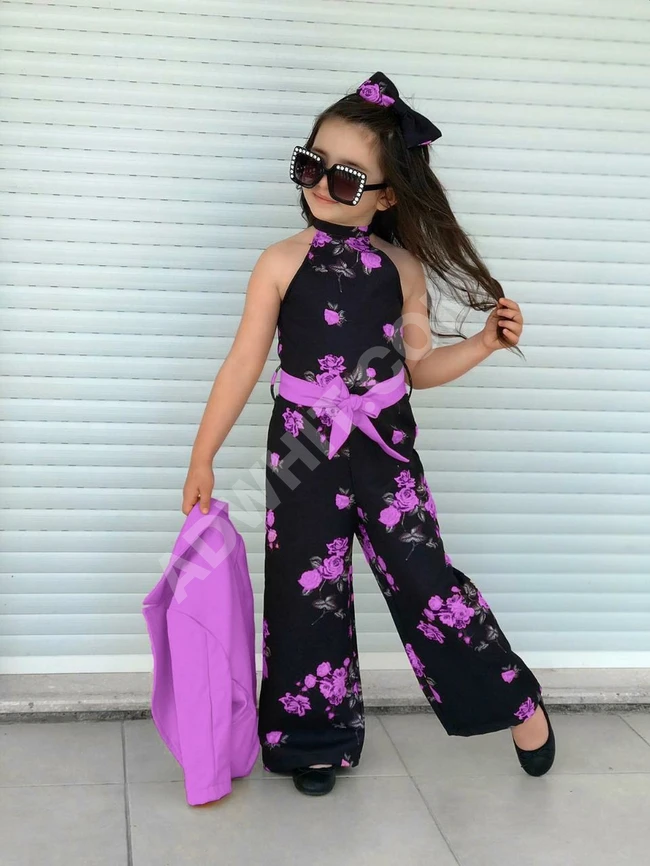 أفرول قطعتين مع اكسسوار للشعر