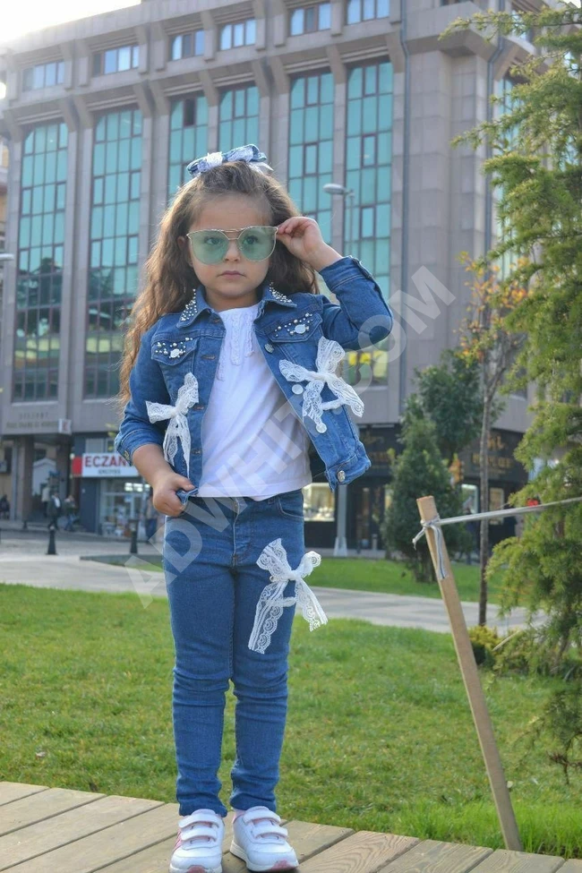 طقم جينز بناتي