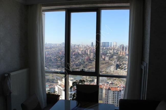 شقة للبيع في وادي تبه بهشا شهير من ارقى المناطق في اسطنبول وبخدمات كاملة مركز لياقة-مسبح اطفال-حديقة-اماكن للمشي