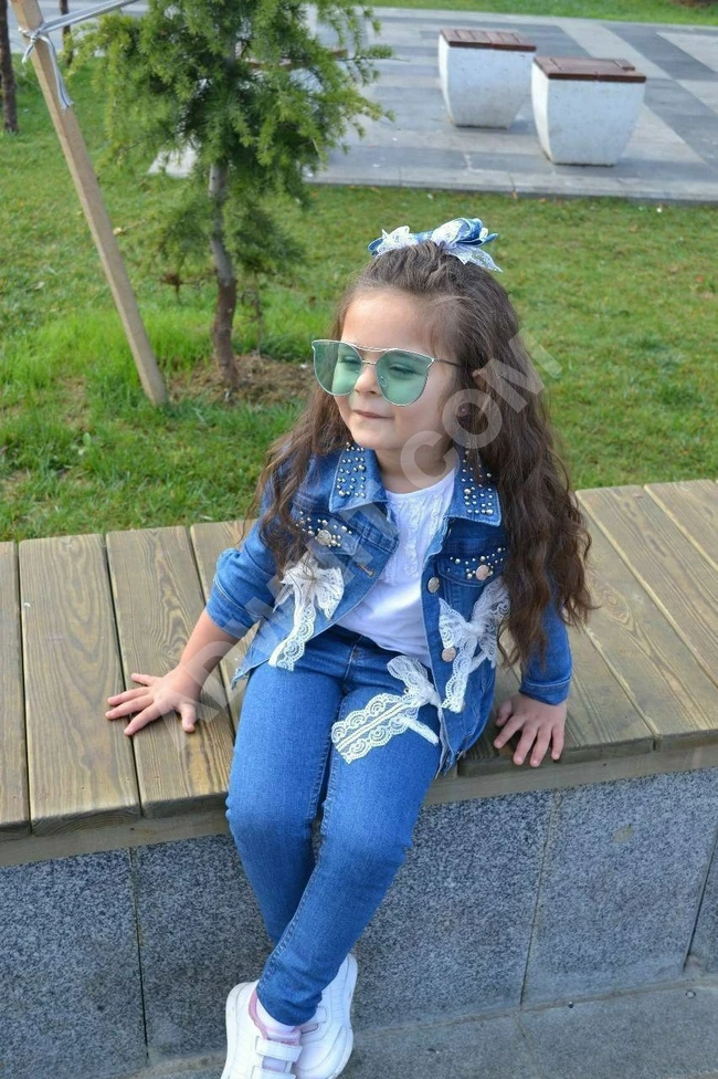 طقم جينز بناتي