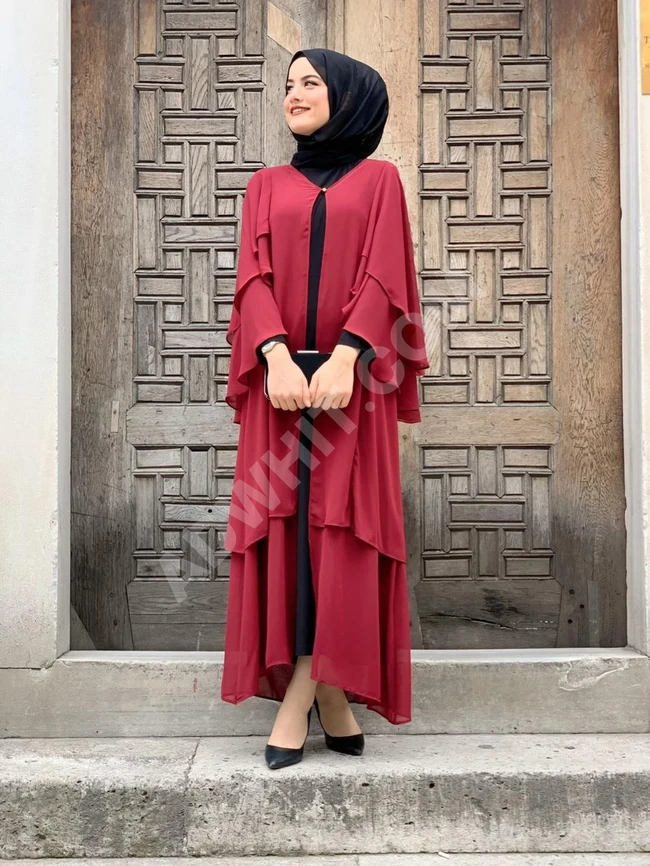 طقم عباءة مع فستان للمحجبات