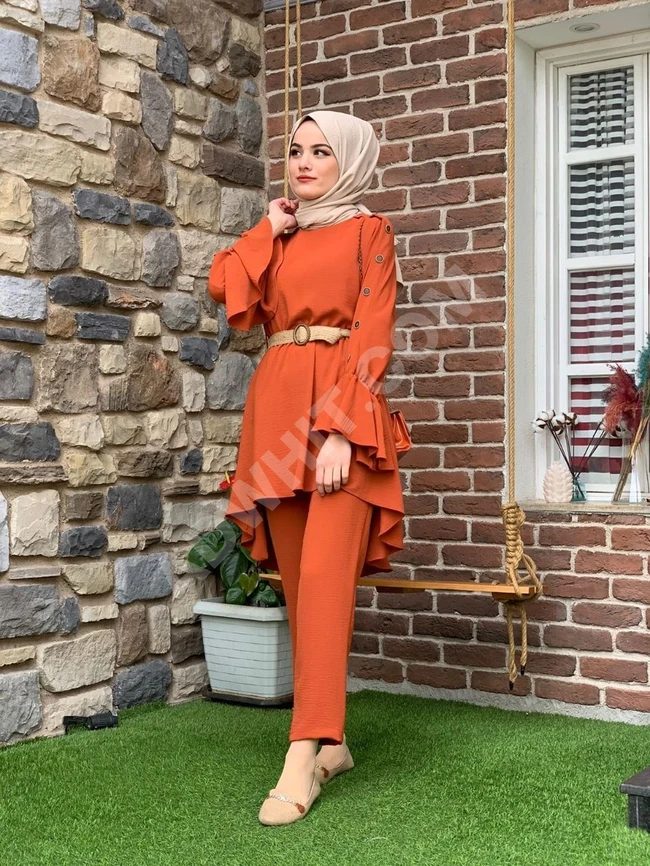 طقم محجبات مع حزام