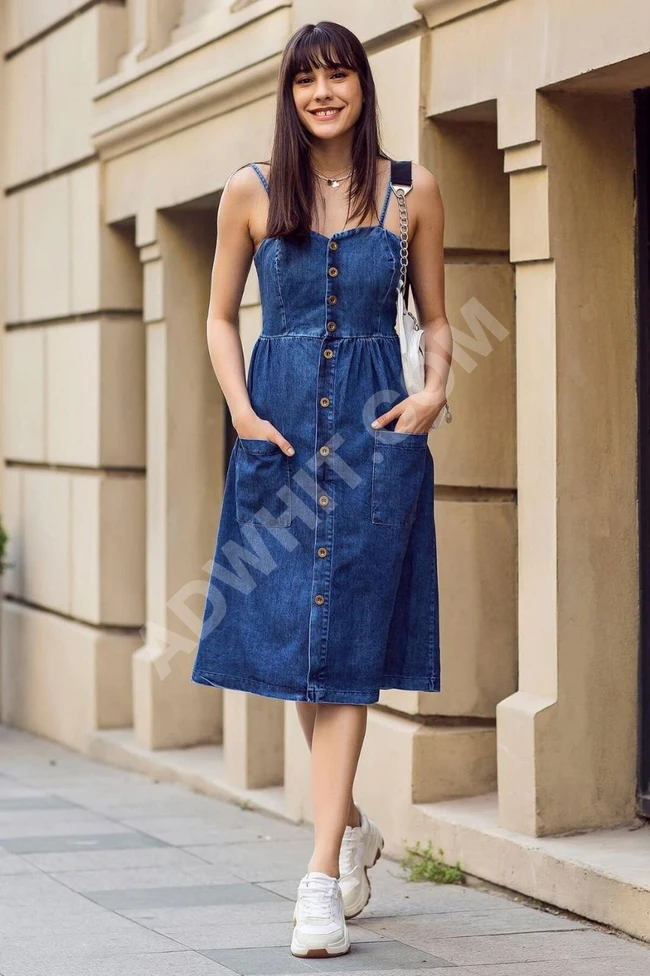 فستان جينز كاجوال