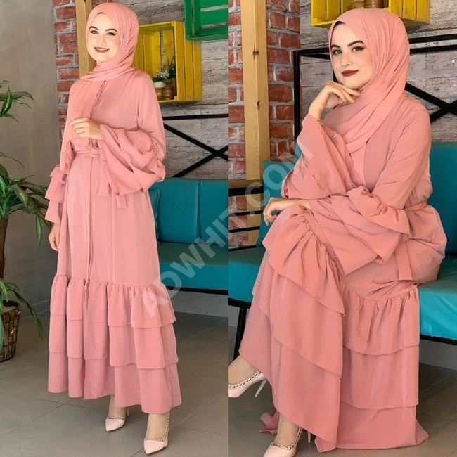 طقم عباءة مع فستان نسائية