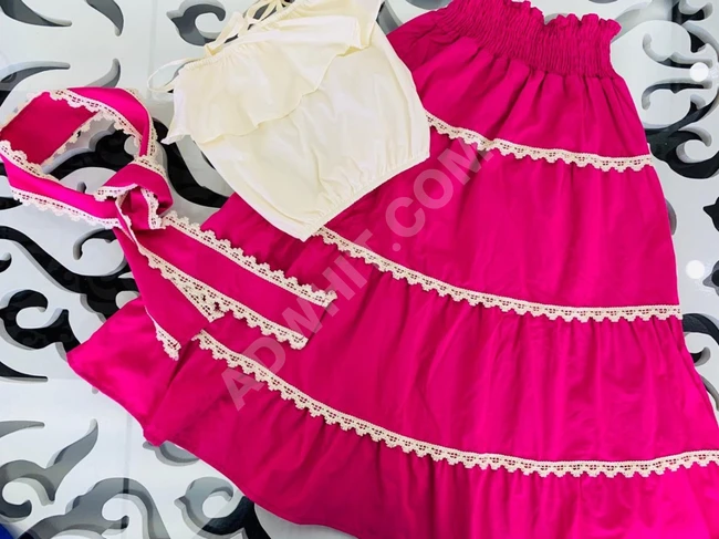 فستان بناتي بجميع الالوان وبسعر مغري 