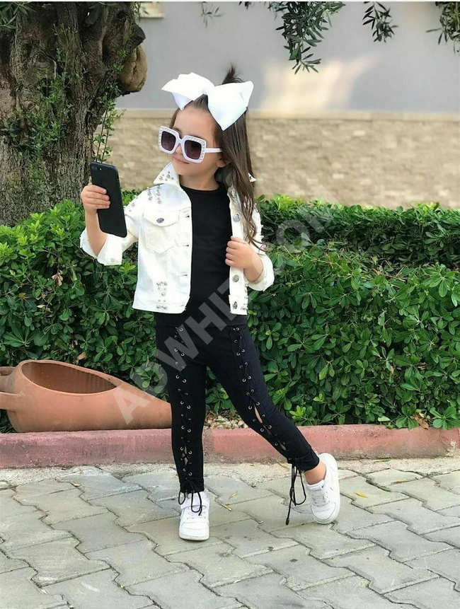 طقم ثلاث قطع بناتي