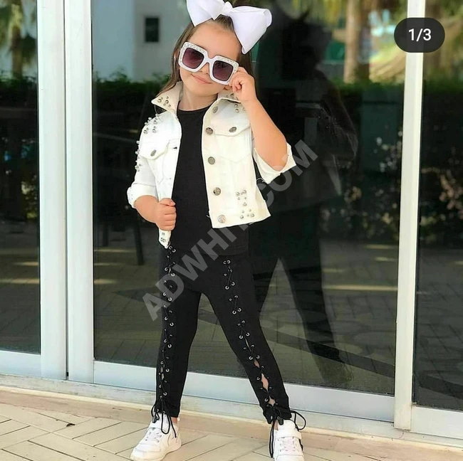 طقم ثلاث قطع بناتي