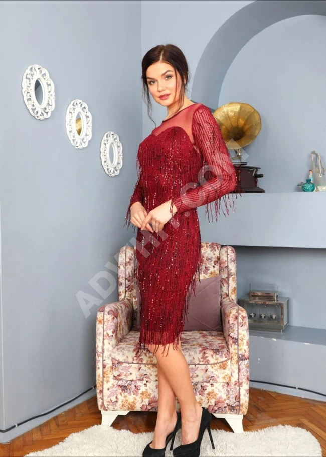 فستان سهرة نسائي قصير