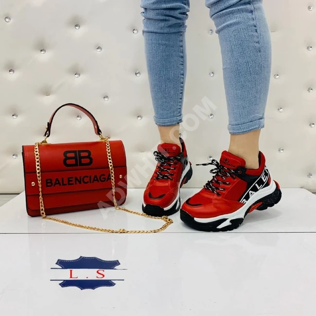 طقم حذاء مع حقيبة 