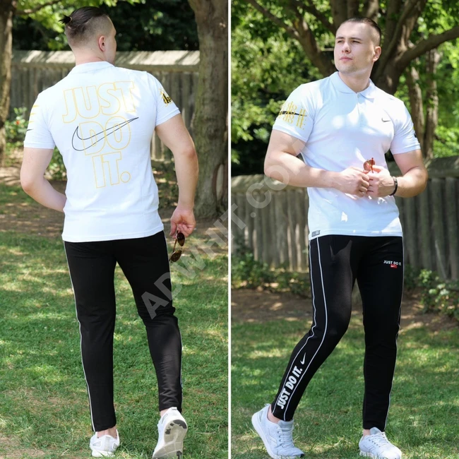 بيجاما رجالي ياقة بولو 