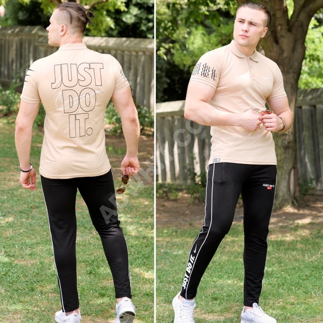 بيجاما رجالي ياقة بولو 