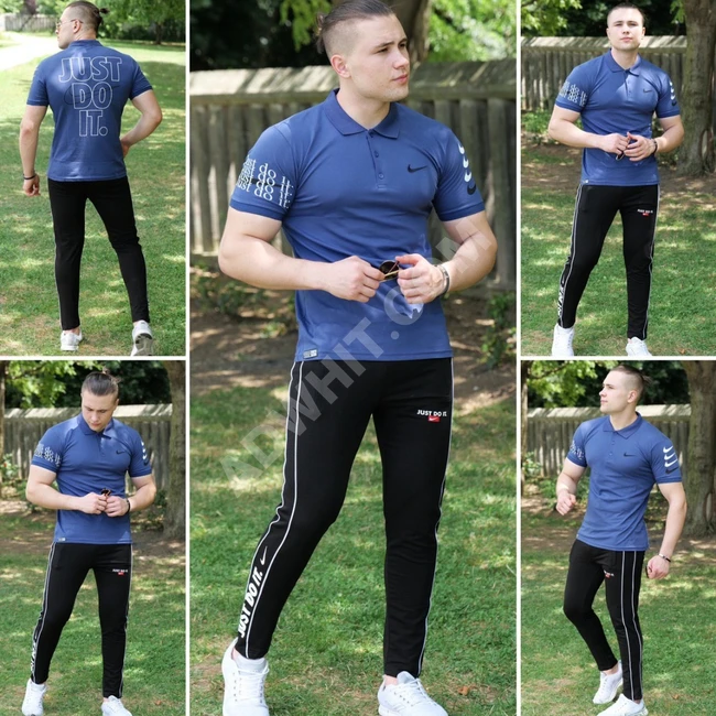 بيجاما رجالي ياقة بولو 