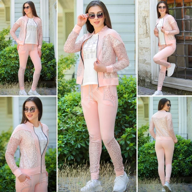 طقم العيد 3 قطع نسائي عرايسي ملكي ستراس