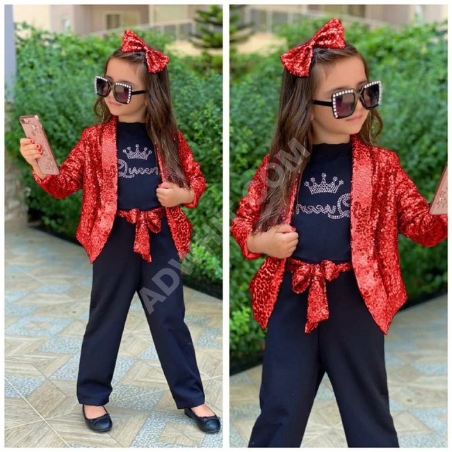 افرول مع جاكيت واكسسوار للشعر