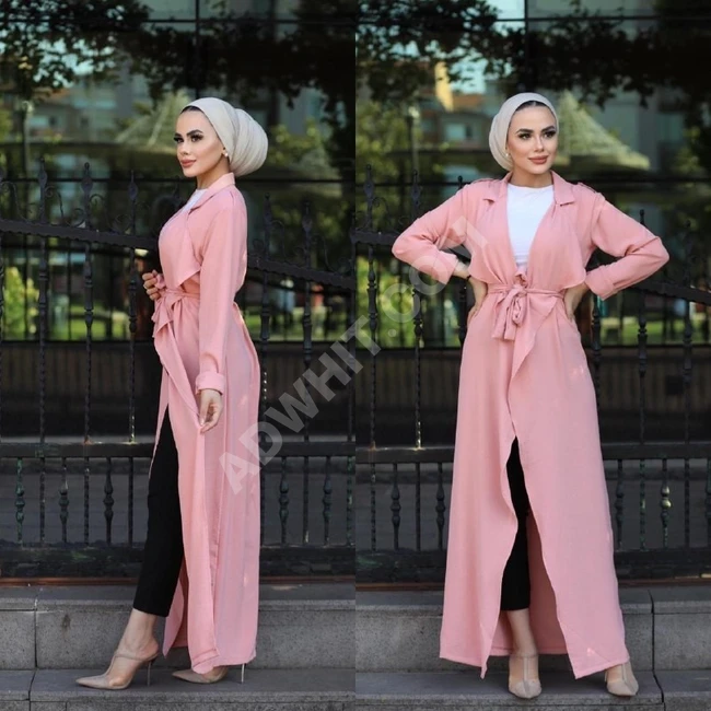 جاكيت طويل مناسب للمحجبات 