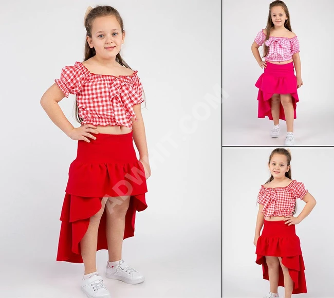 طقم بناتي قطعتين