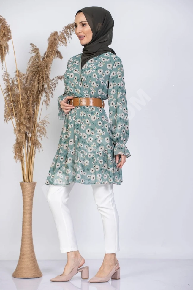 قميص محجبات مع زنار