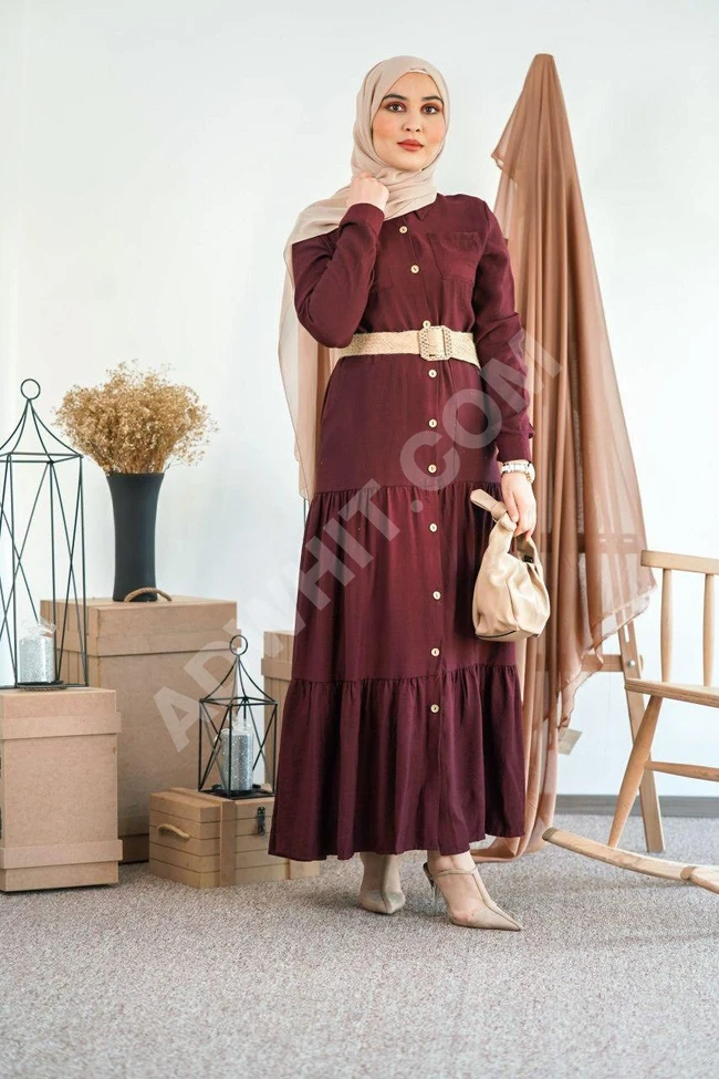 فستان محجبات مع زنار