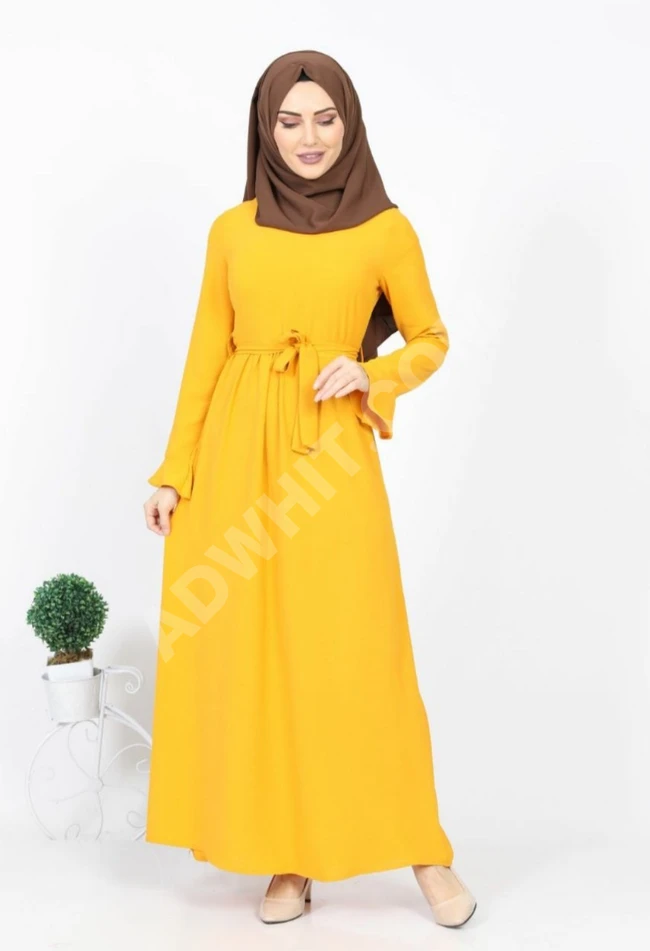 فستان طويل مناسب للمحجبات