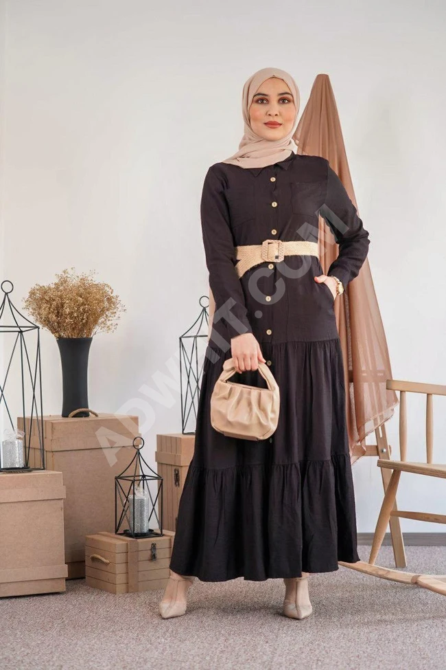 فستان محجبات مع زنار