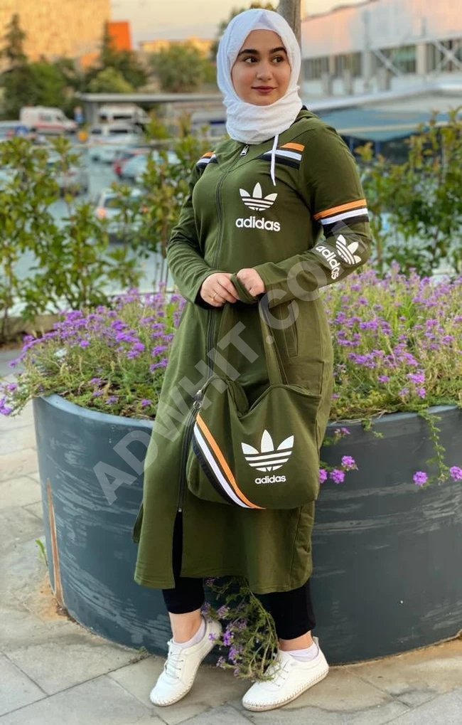 جاكيت قطني مع حقيبة للمحجبات