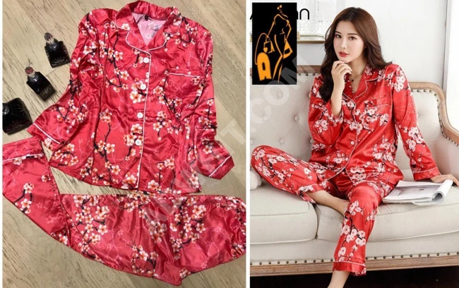 بيجاما ساتان نسائية