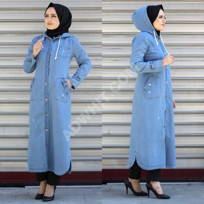 جاكيت جينز طويل